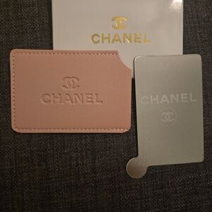 Chanel Branded White and Gold Logo Card